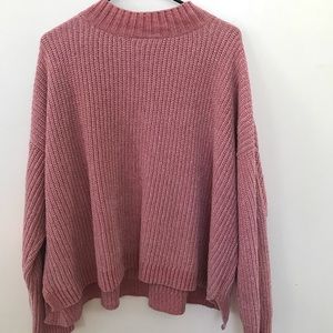 Plus size mock neck sweater